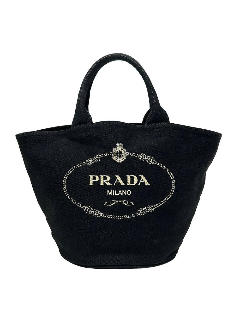 Prada Canapa Black Canvas Tote Bag #288609P72B